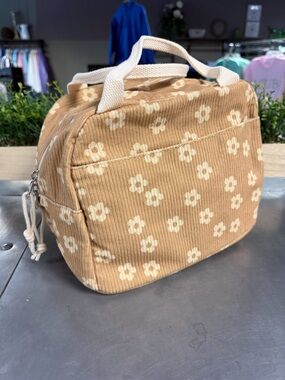 Corduroy Floral Insulated Lunch Box - NEW